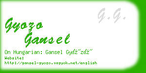 gyozo gansel business card